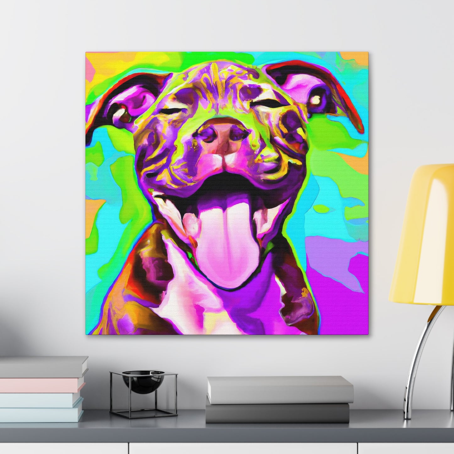 Prince Ianus Bailey the Second - Pitbull Puppy - Canvas