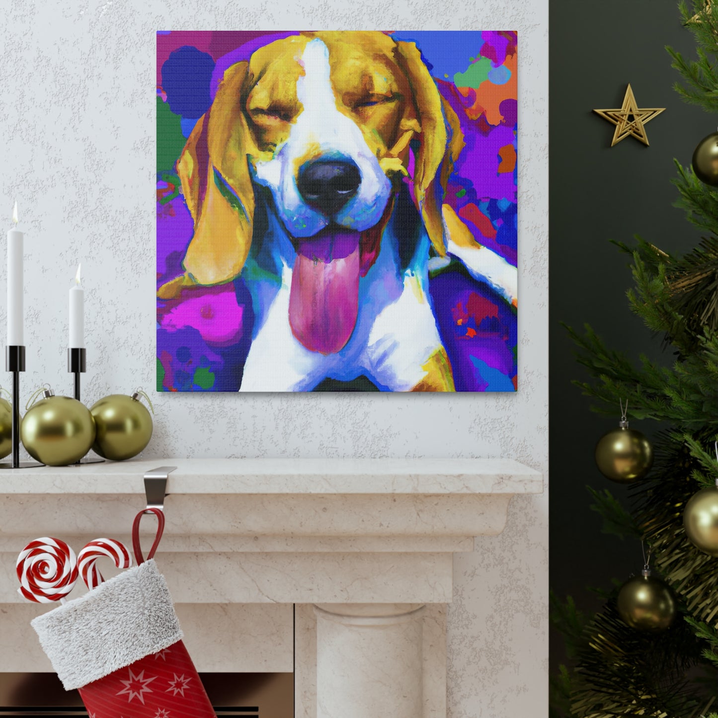 Gwendolynne the Noble Artist - Beagle Puppy - Canvas