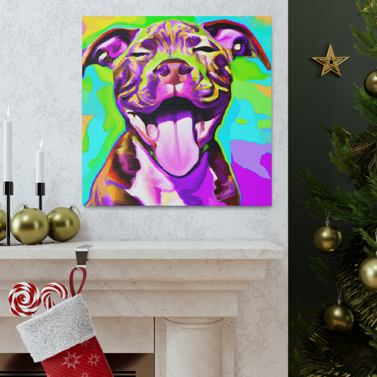 Prince Ianus Bailey the Second - Pitbull Puppy - Canvas