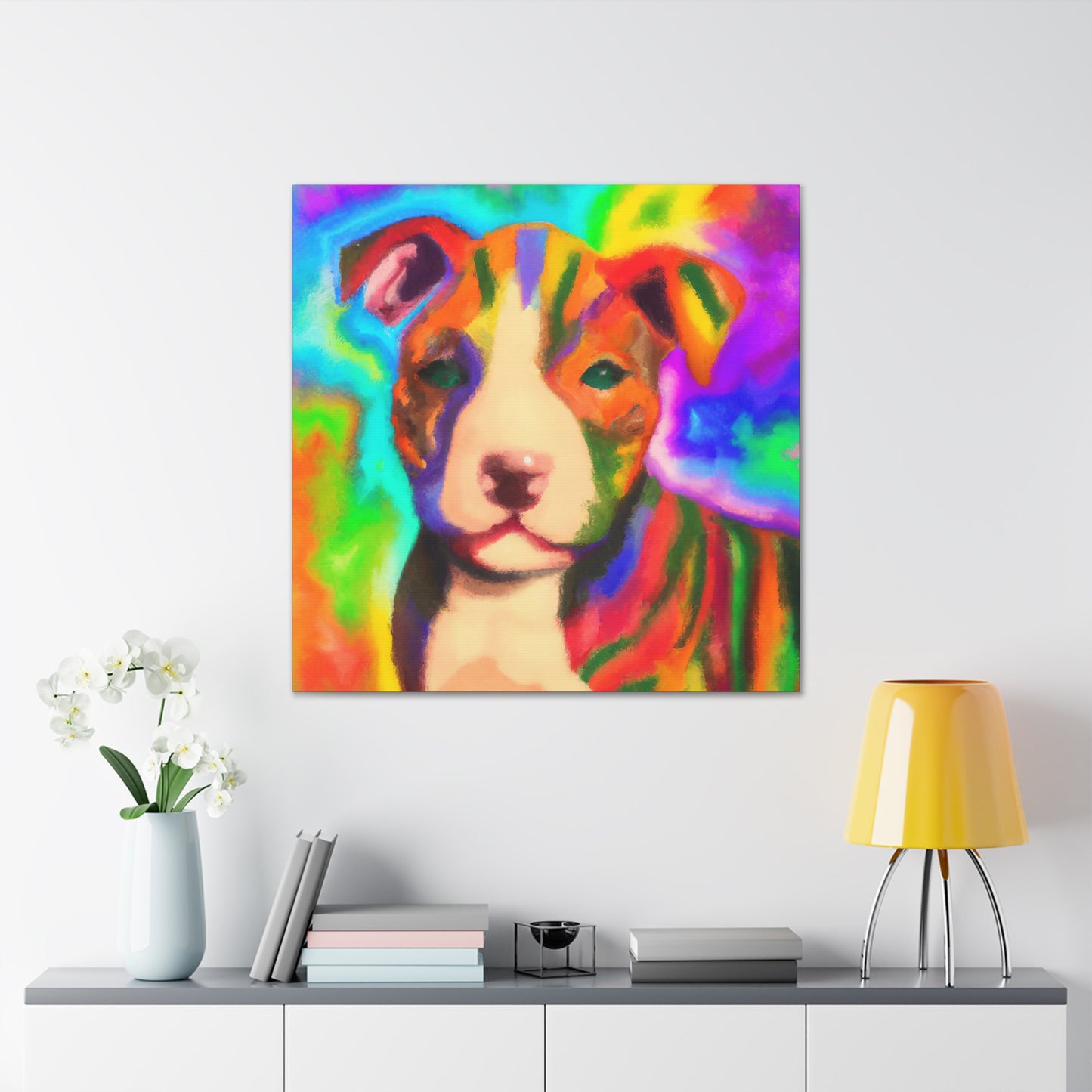 Countess Aurora Delacroix - Pitbull Puppy - Canvas