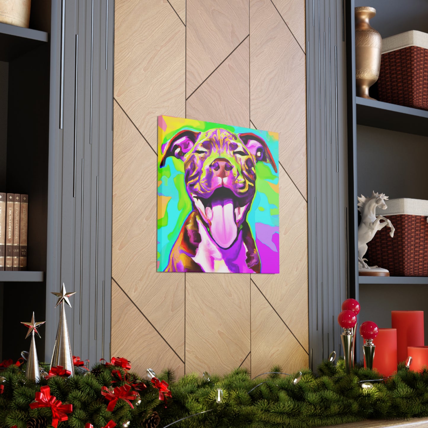 Prince Ianus Bailey the Second - Pitbull Puppy - Canvas