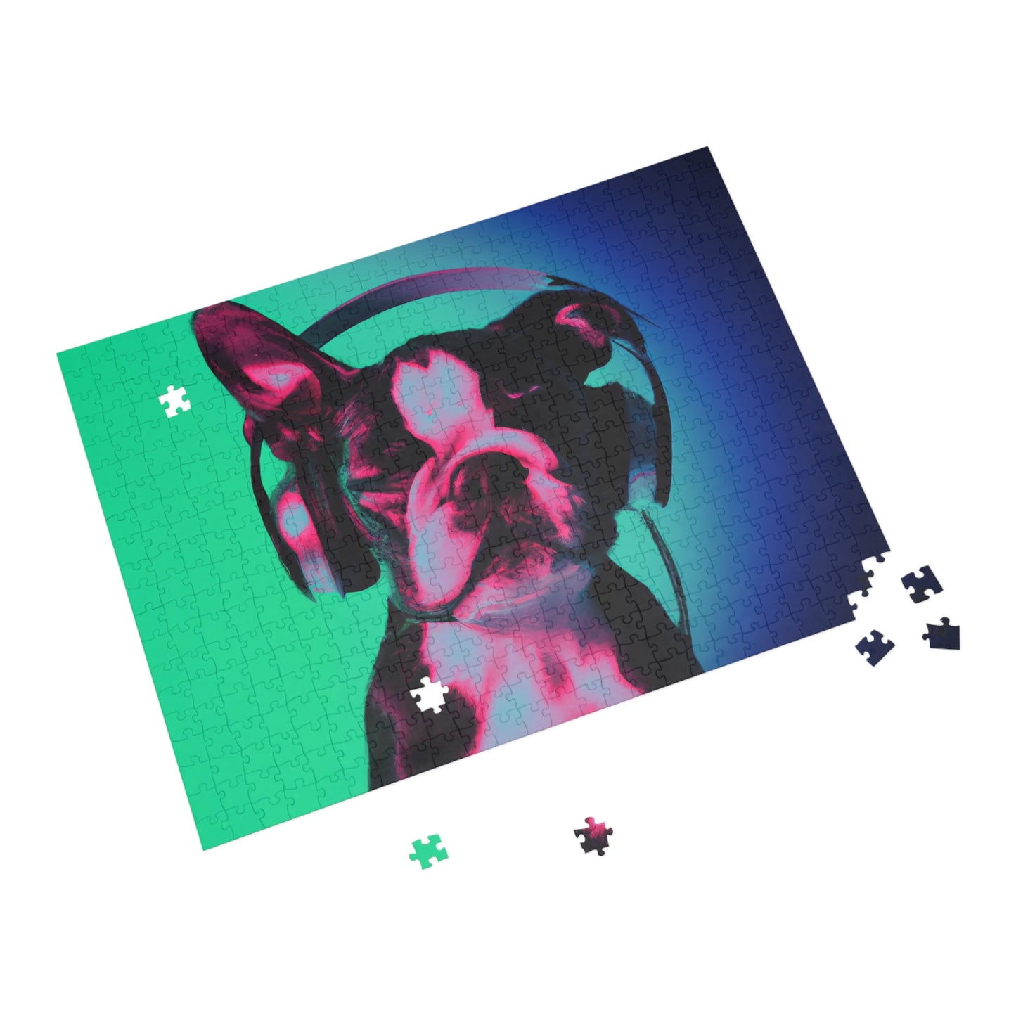 Queen Elizabeth Borealis - Boston Terrier - Puzzle