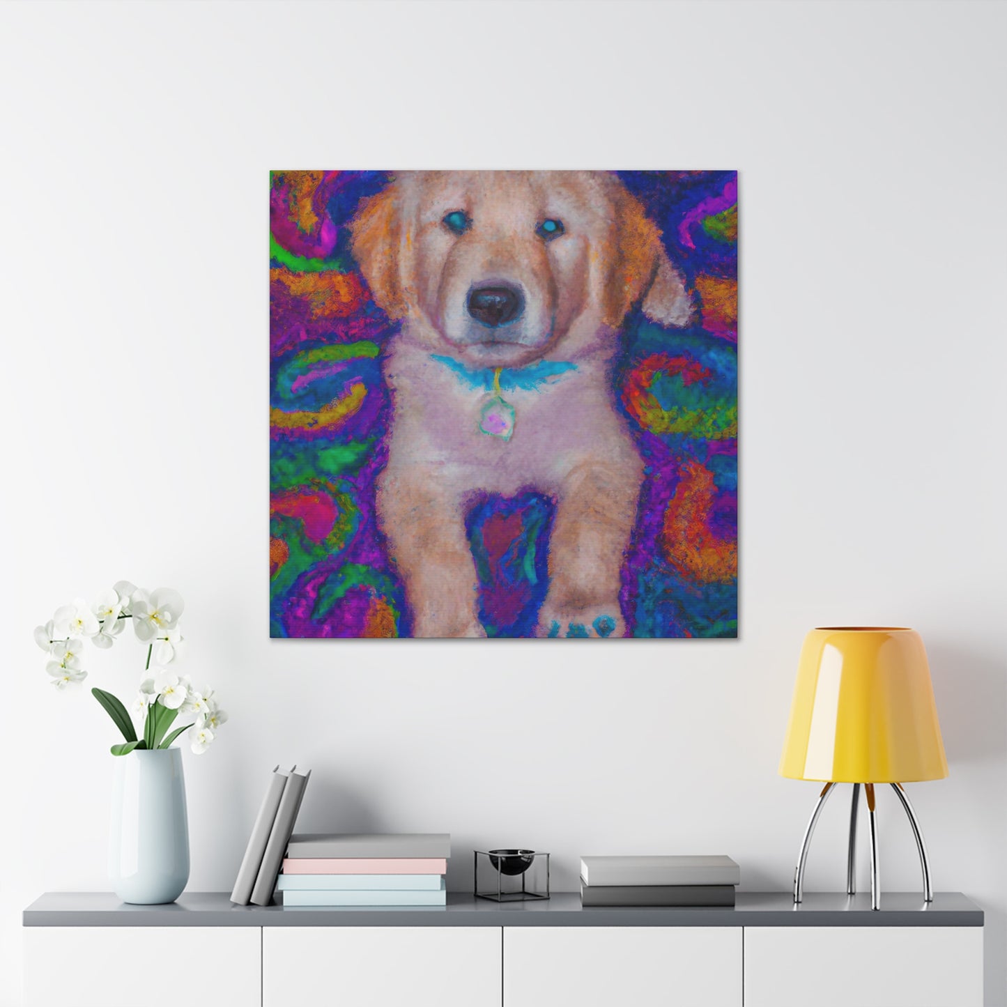 Lord Fausto Hopecliff - Golden Retriever Puppy - Canvas