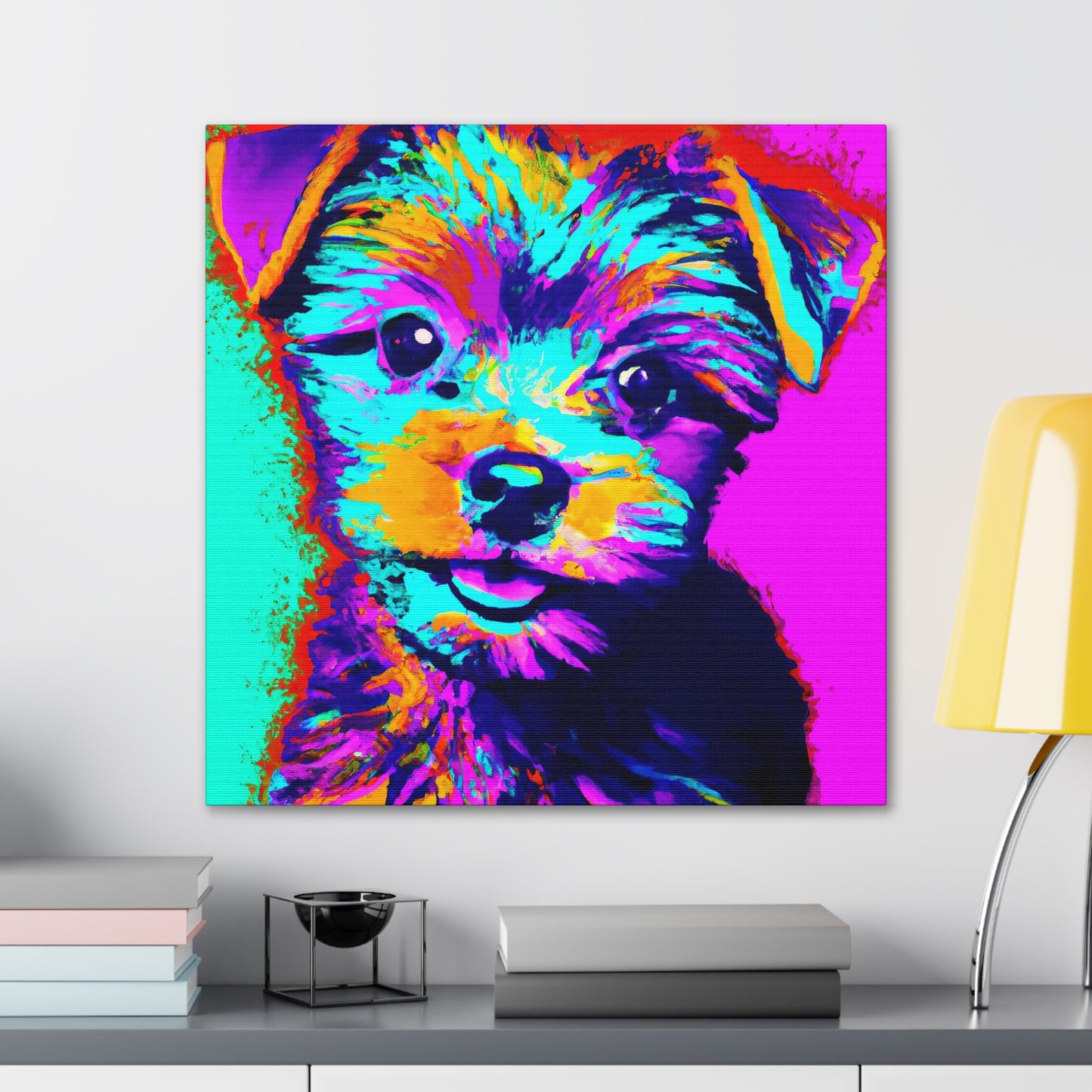 Afton Wilhemina de Winshire - Yorkie Puppy - Canvas