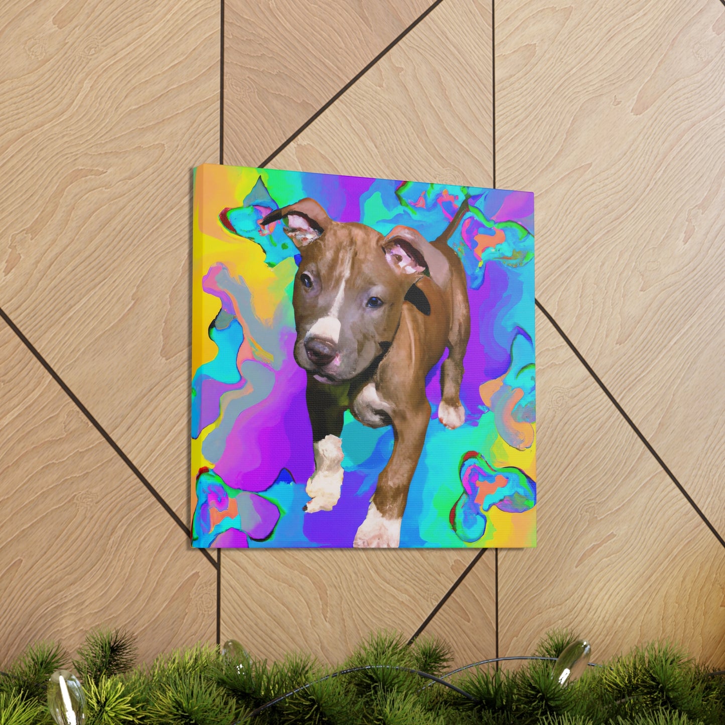 Kingston Sagely - Pitbull Puppy - Canvas