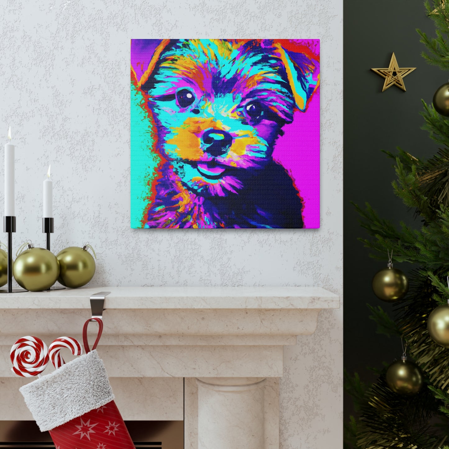 Afton Wilhemina de Winshire - Yorkie Puppy - Canvas