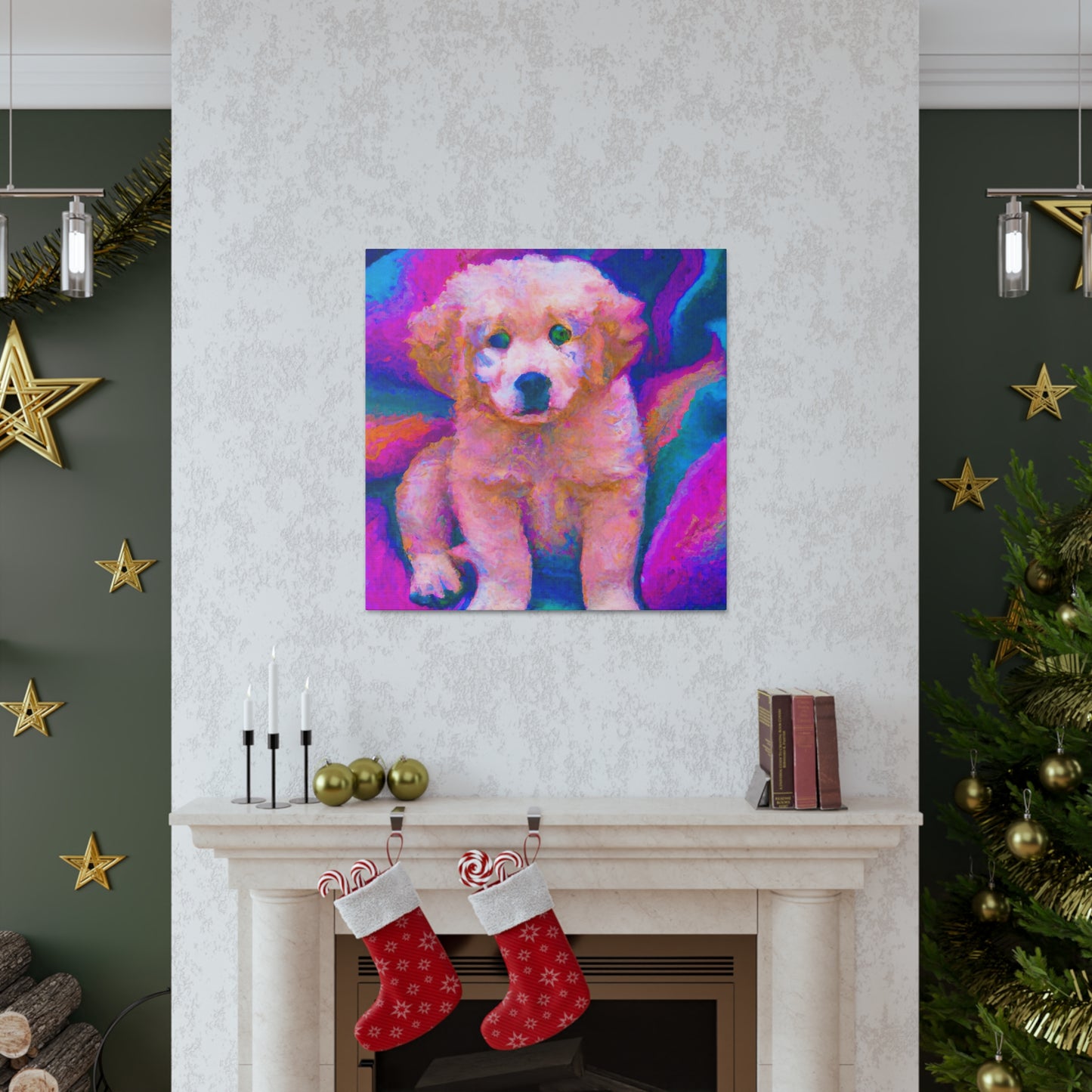 Lord Ranulf Avartyr - Golden Retriever Puppy - Canvas