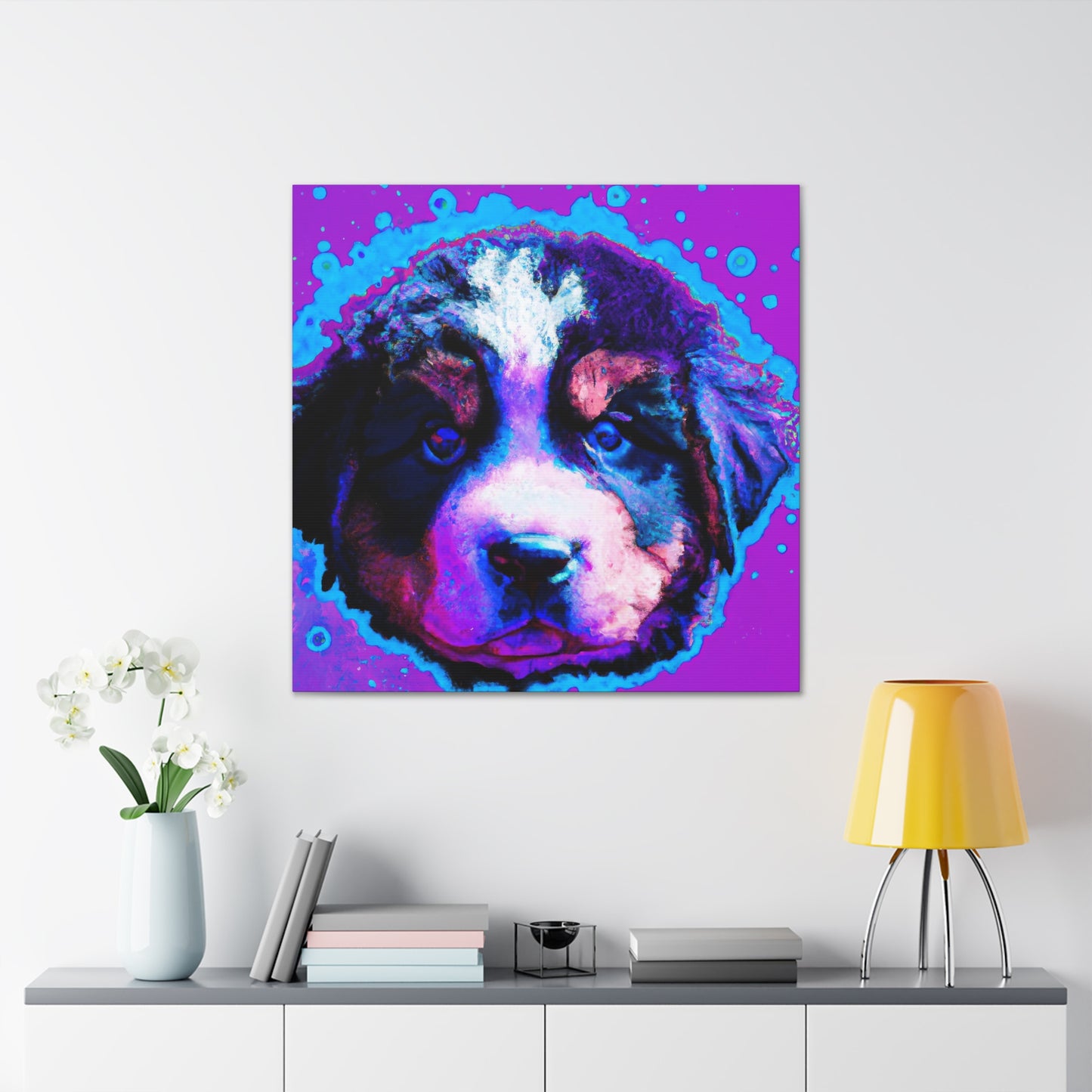 Queen Ellahanna of the Evercloaks - Bernese Mountain Dog - Canvas