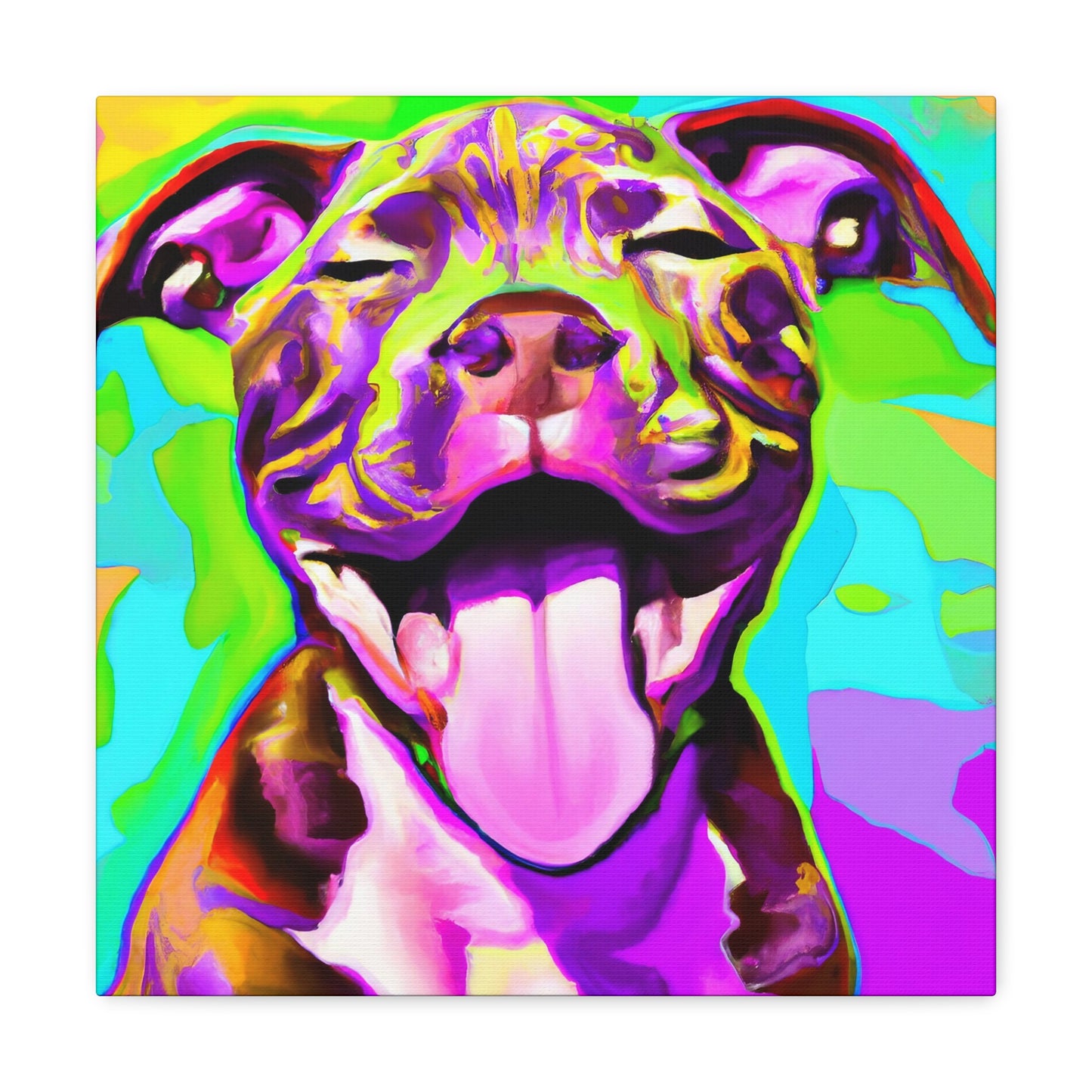 Prince Ianus Bailey the Second - Pitbull Puppy - Canvas