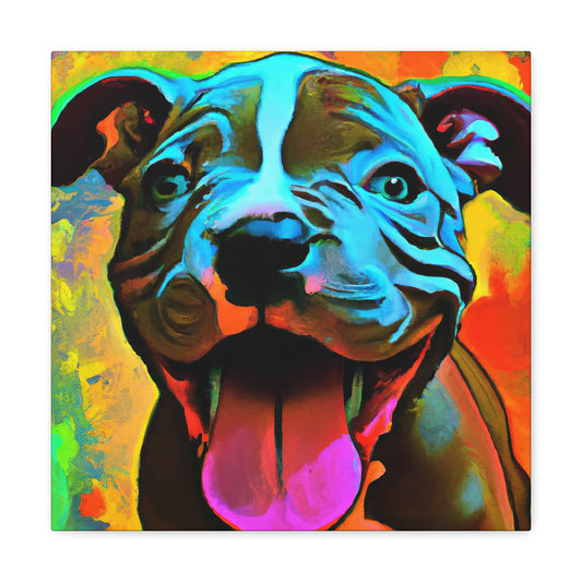 The Baroness of Brushes, Lady Roimunda Rembrandt. - Pitbull Puppy - Canvas