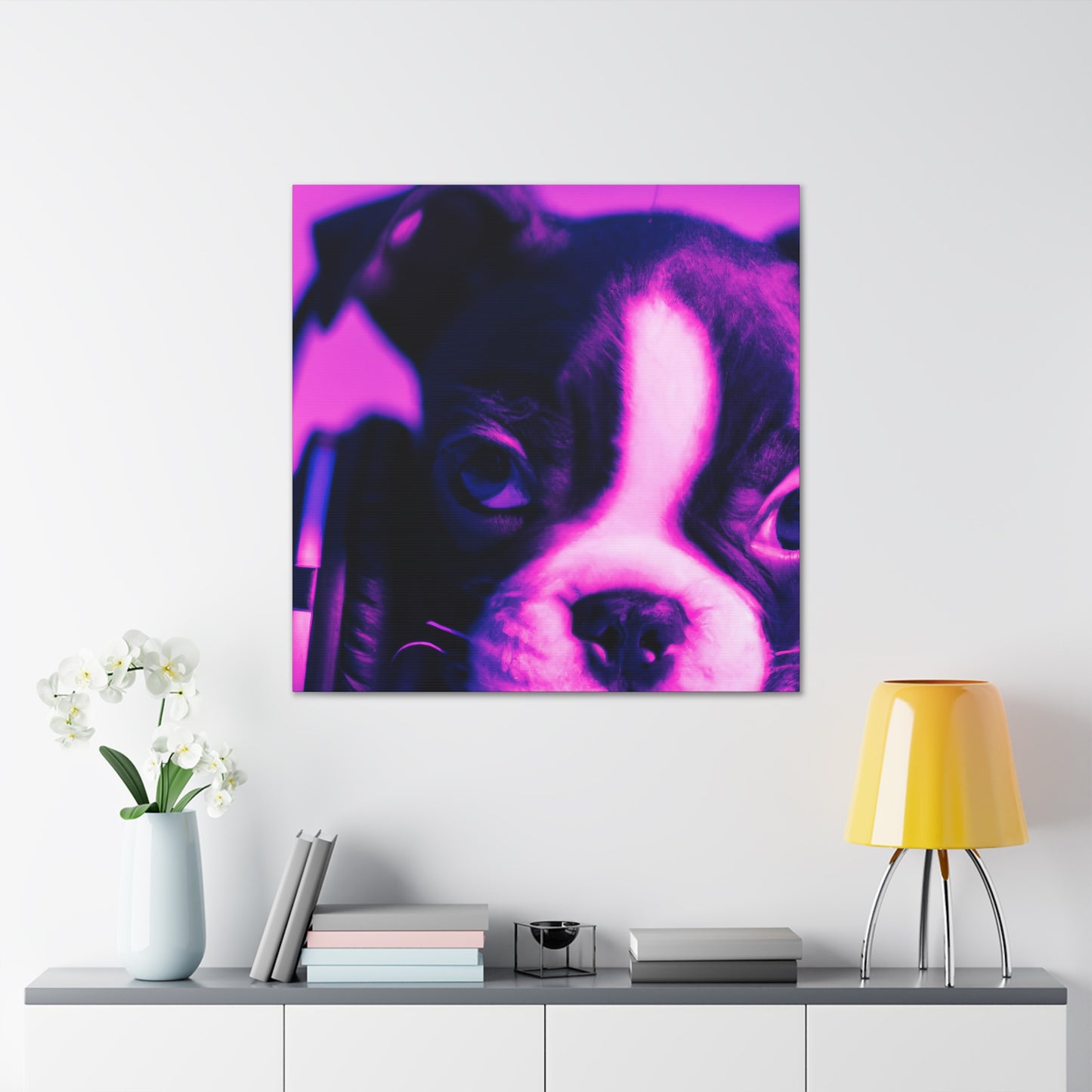 Sir Archibald Prescott von Leydenmore - Boston Terrier - Canvas