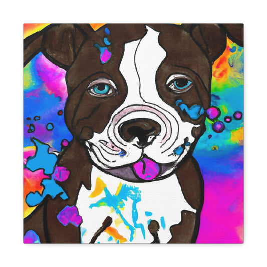 The Baroness Evangeline of Argentenon - Pitbull Puppy - Canvas