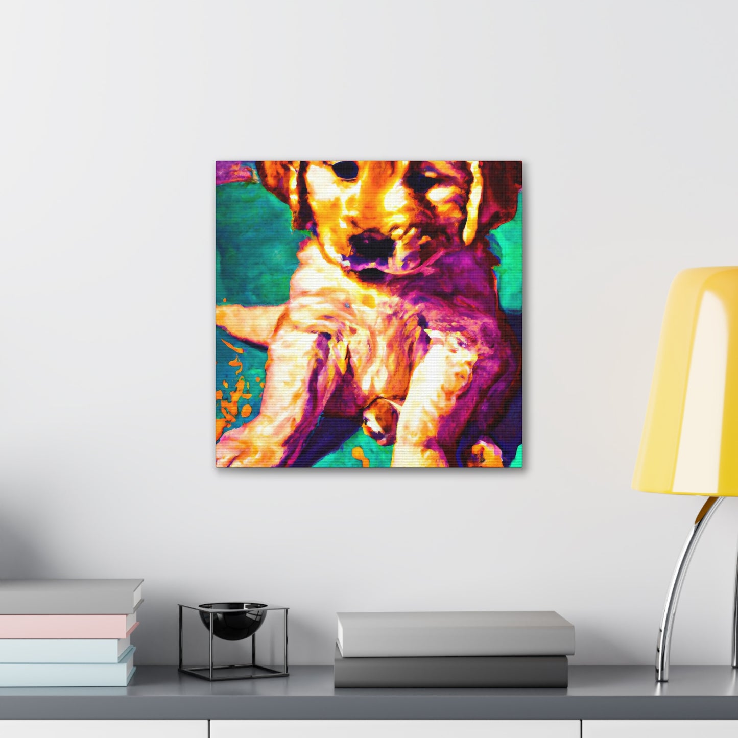 Aurora de Valois - Golden Retriever Puppy - Canvas