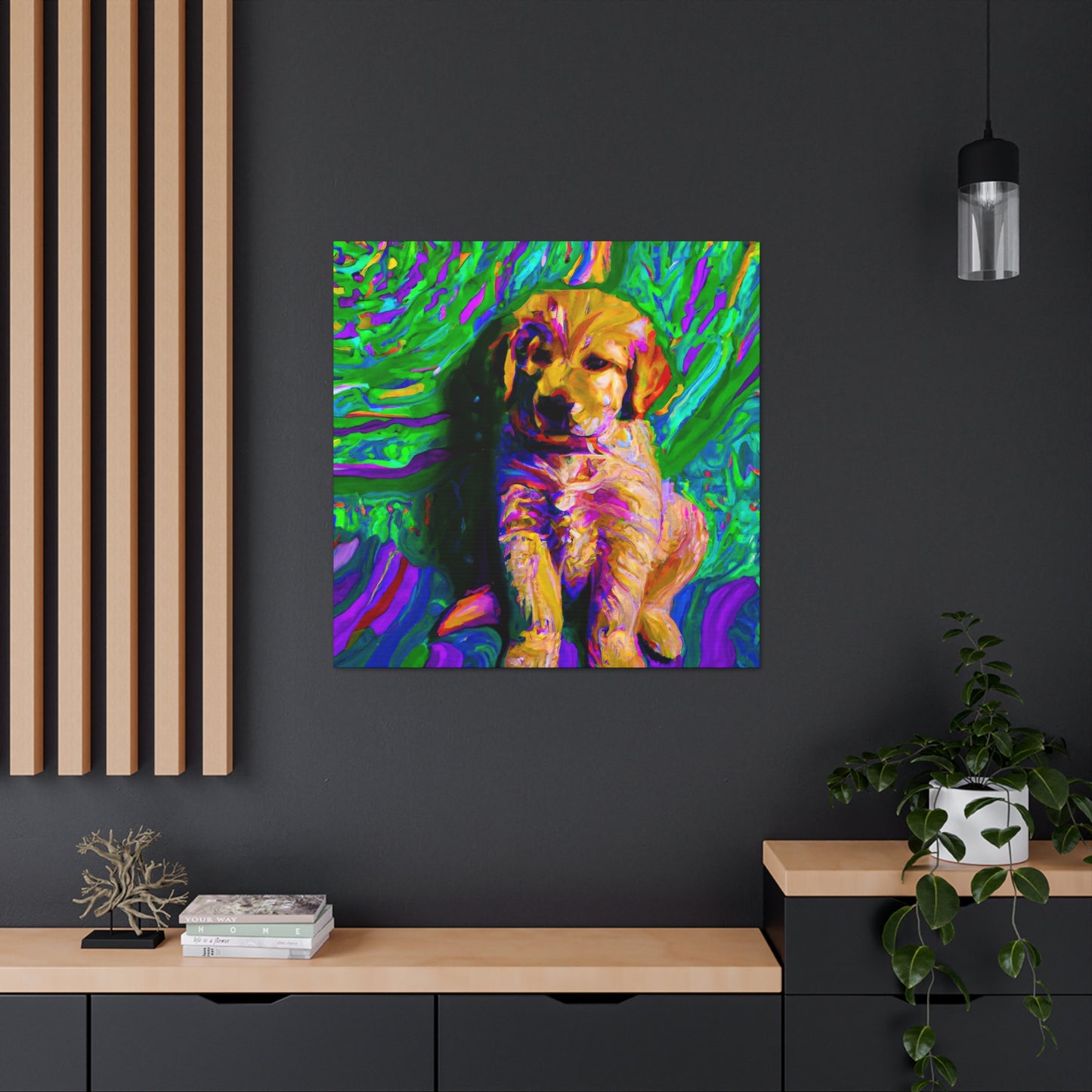 Kingston Remei de Becque - Golden Retriever Puppy - Canvas