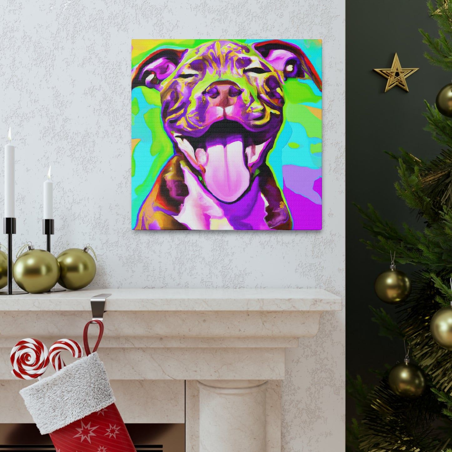 Prince Ianus Bailey the Second - Pitbull Puppy - Canvas