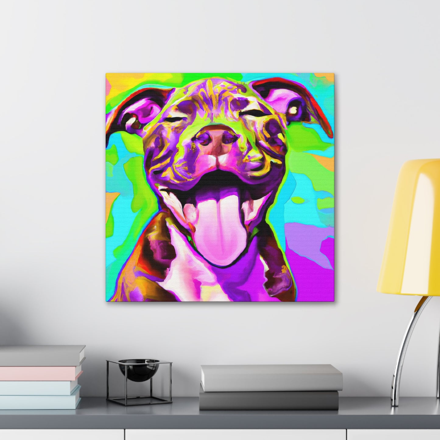 Prince Ianus Bailey the Second - Pitbull Puppy - Canvas