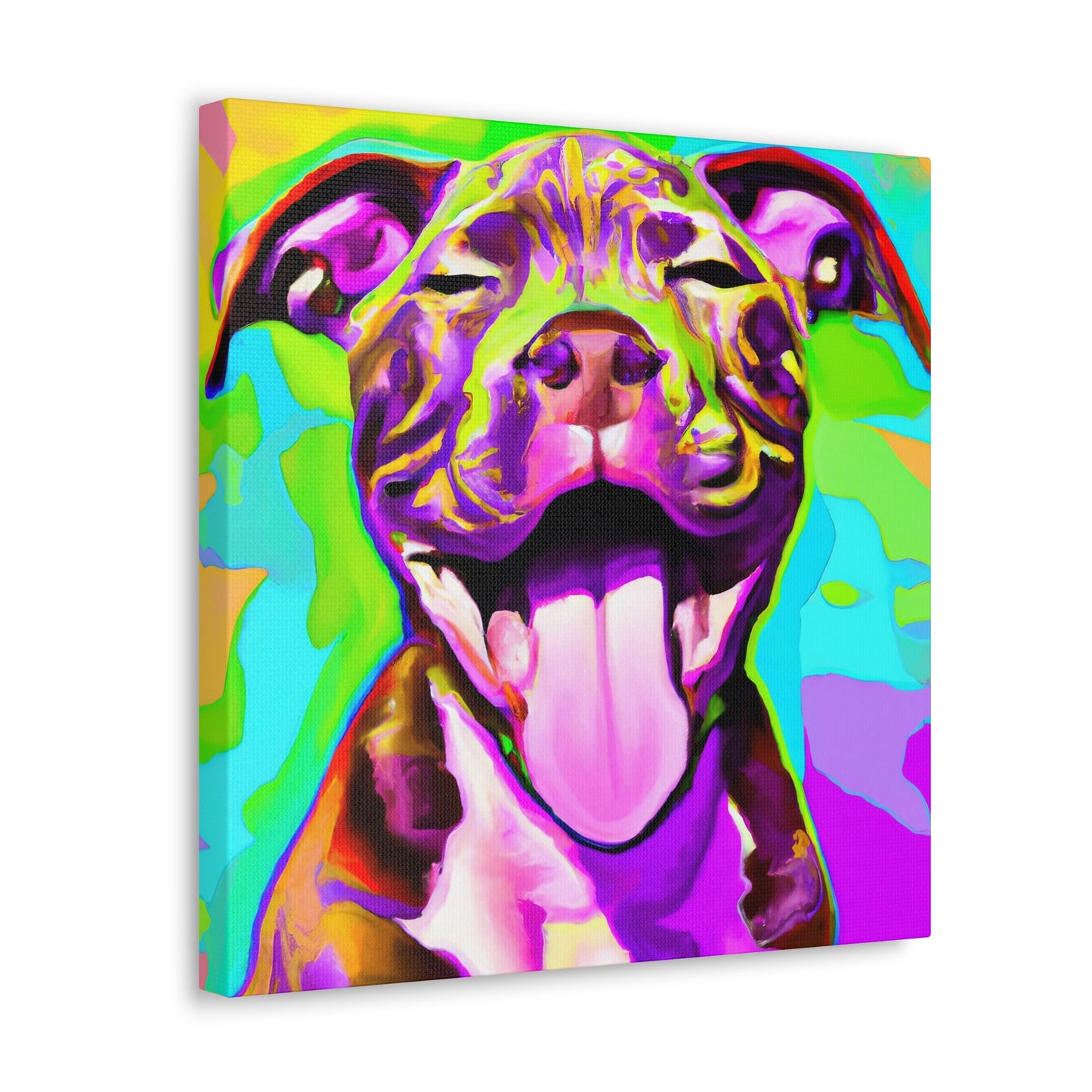 Prince Ianus Bailey the Second - Pitbull Puppy - Canvas