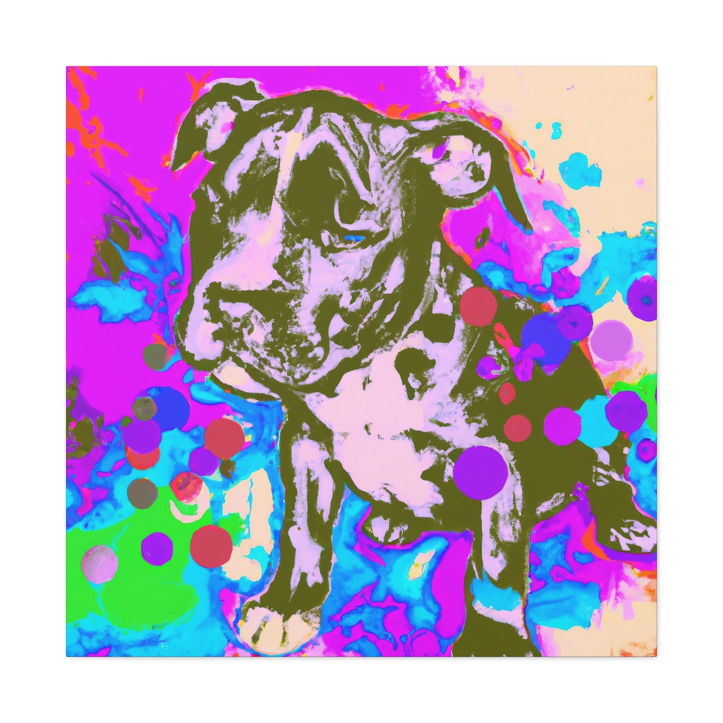 Augustine de Valois - Pitbull Puppy - Canvas