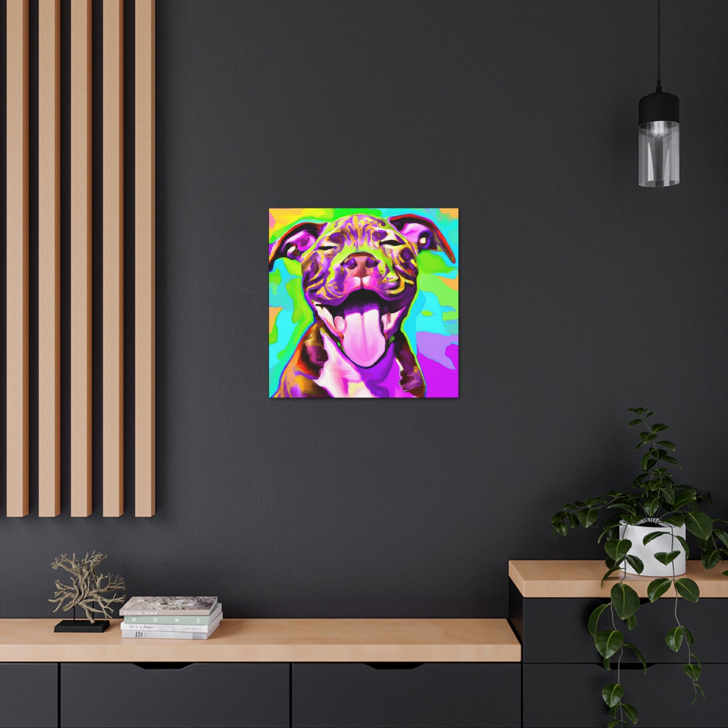 Prince Ianus Bailey the Second - Pitbull Puppy - Canvas