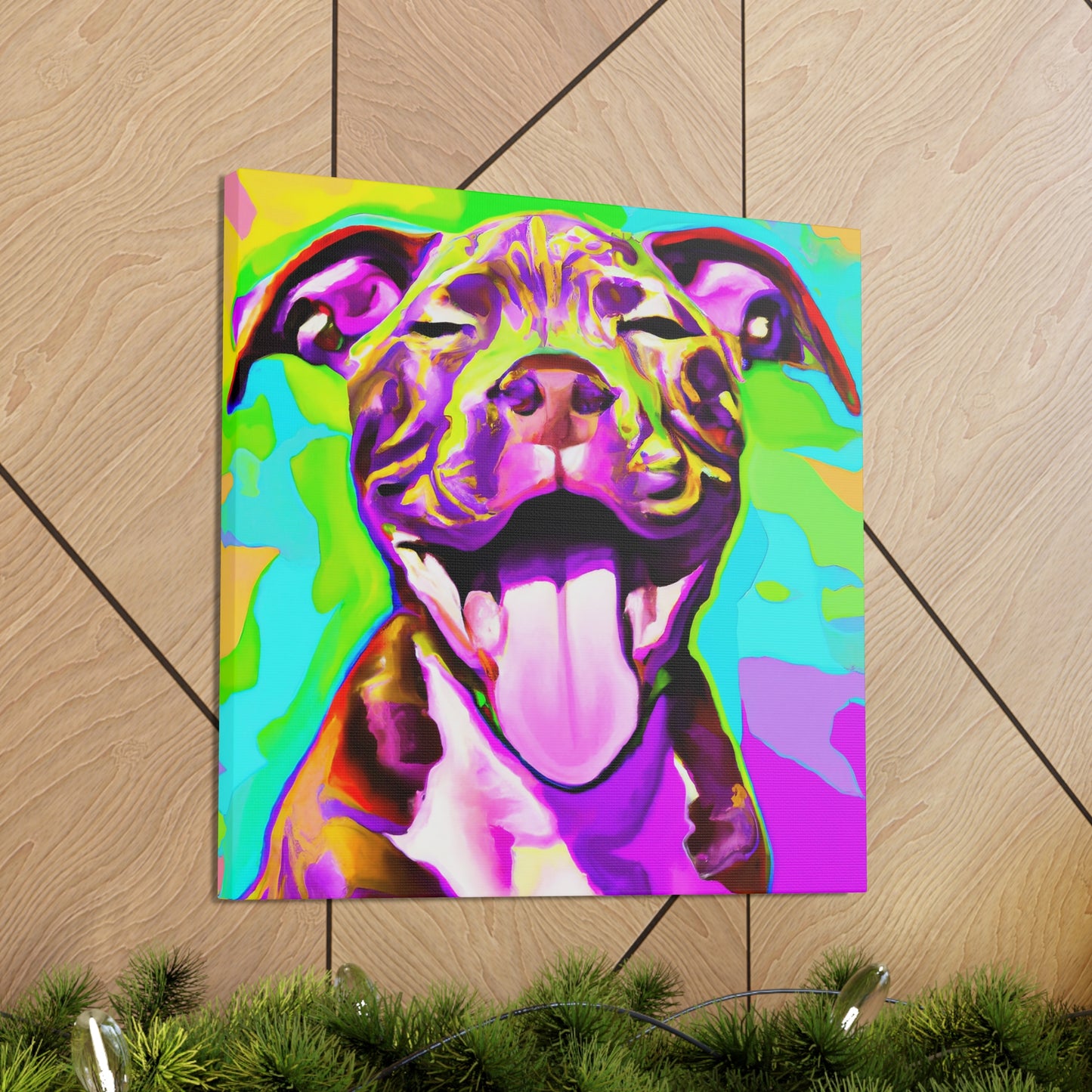 Prince Ianus Bailey the Second - Pitbull Puppy - Canvas