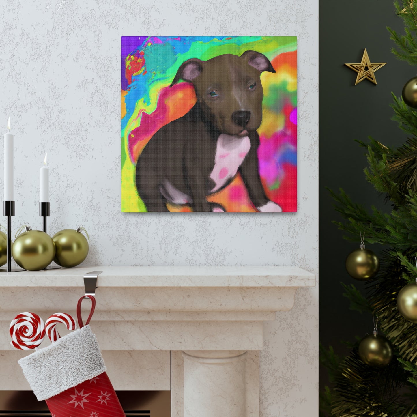 Augustus Royalty - Pitbull Puppy - Canvas