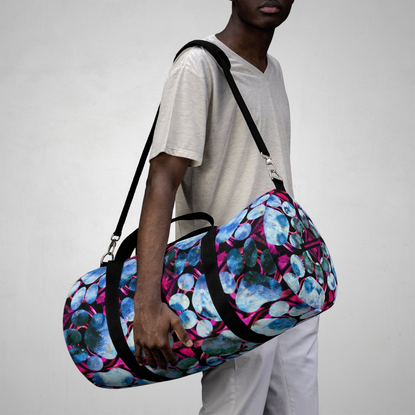 Riviera Rebelle by Carolette. - Paw Print - Duffel Bag