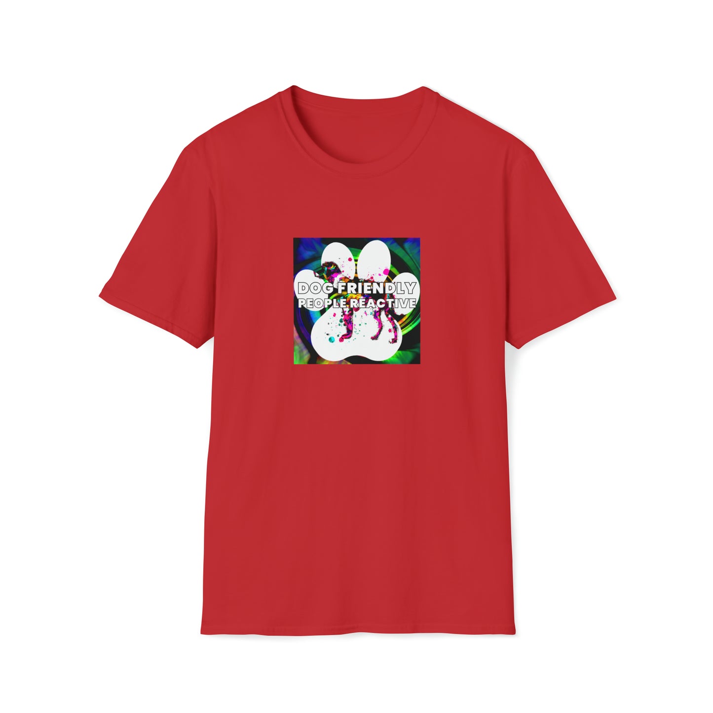 Virgil '90sica - "Dog Friendly, People Reactive" (colored swirl) Unisex Tee