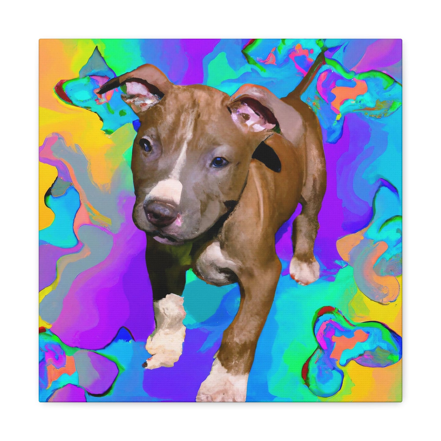 Kingston Sagely - Pitbull Puppy - Canvas