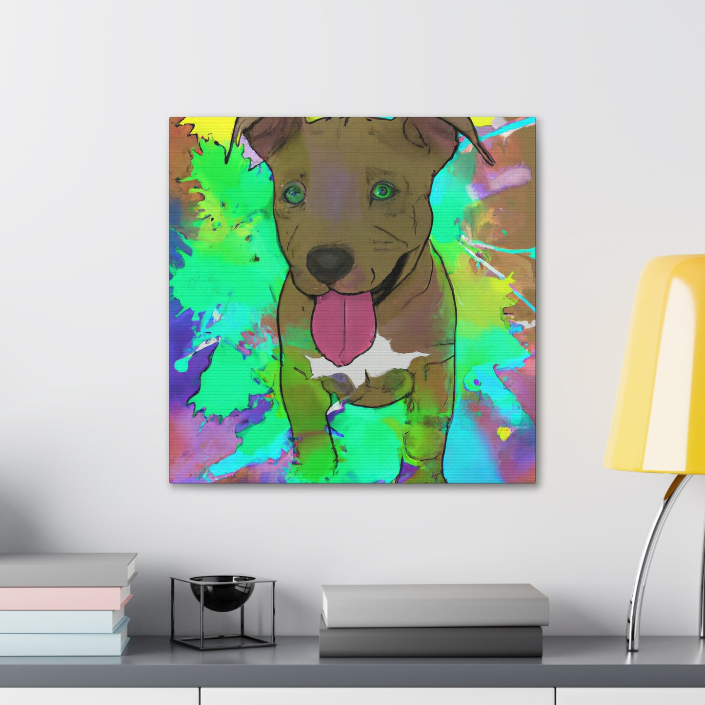 Kingston Viscounteau - Pitbull Puppy - Canvas