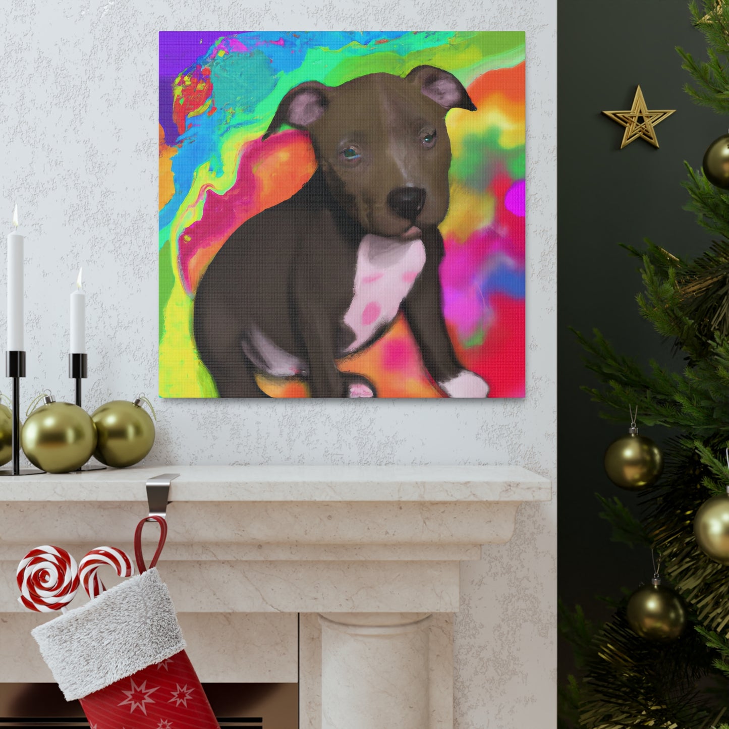 Augustus Royalty - Pitbull Puppy - Canvas