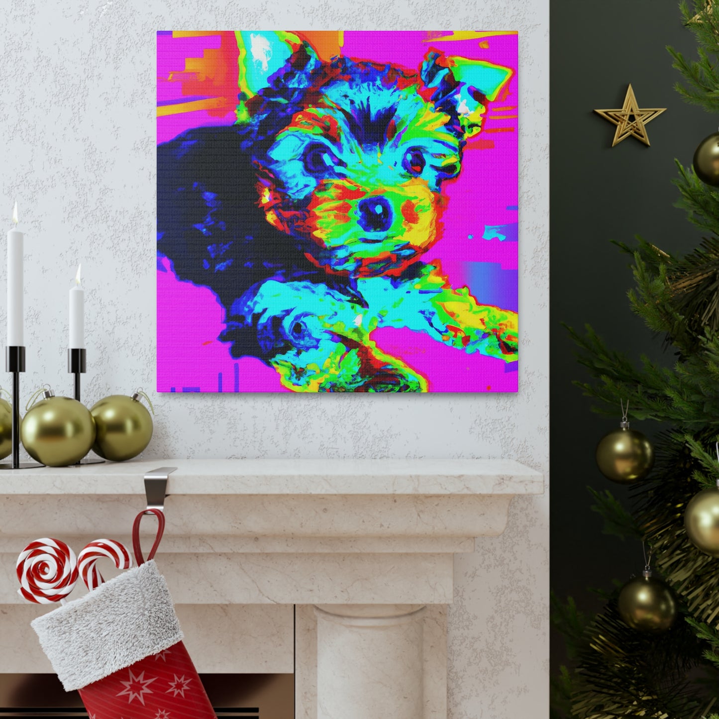 Kingston Dionita I - Yorkie Puppy - Canvas