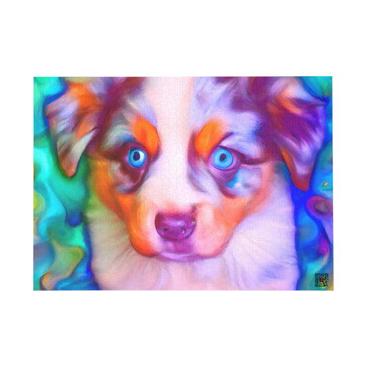 Francoise Sainte-Puzzeaux (or use a last name of your choice) - Australian Shepherd Puppy - Puzzle