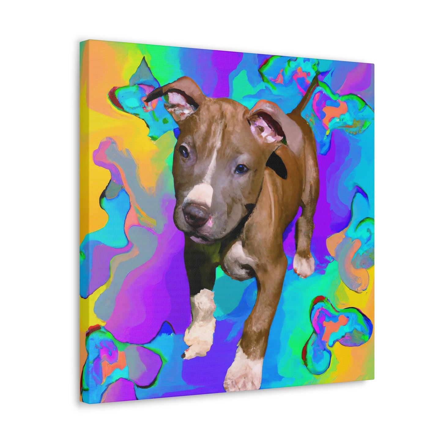 Kingston Sagely - Pitbull Puppy - Canvas