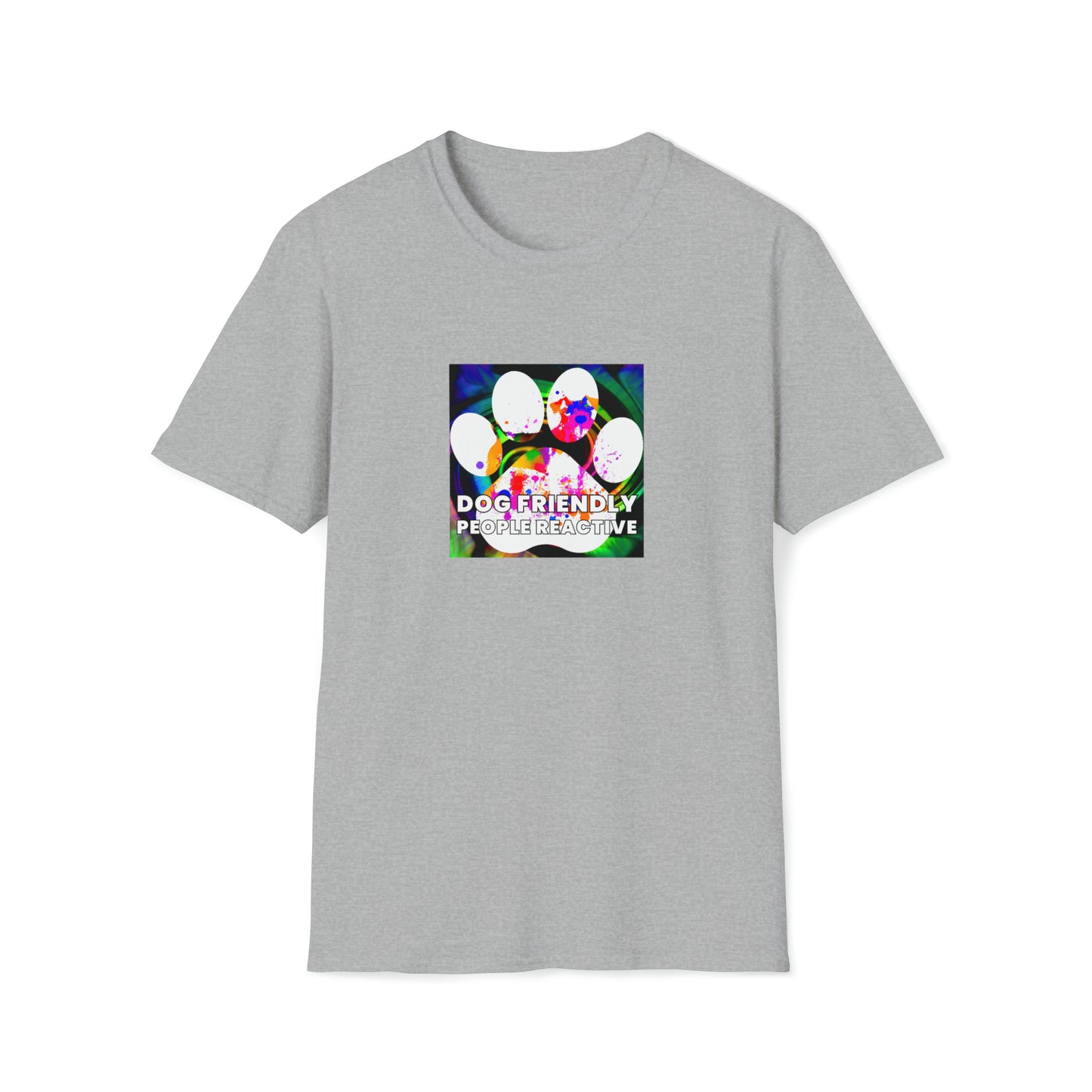 Vampantique - "Dog Friendly, People Reactive" (colored swirl) Unisex Tee