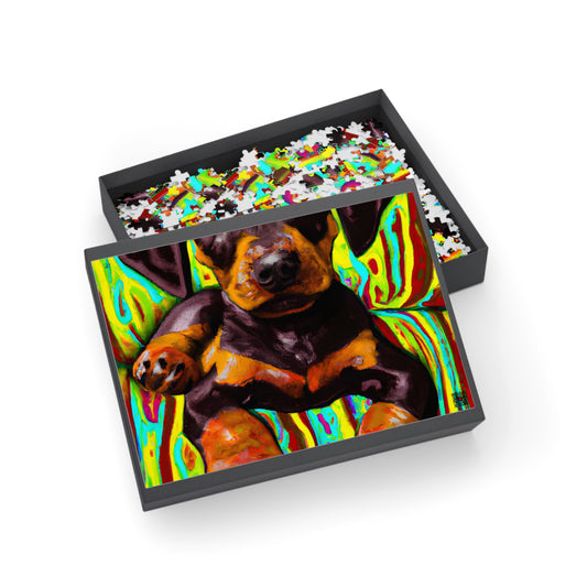 Jacques LeConte - Miniature Pinscher Puppy - Puzzle
