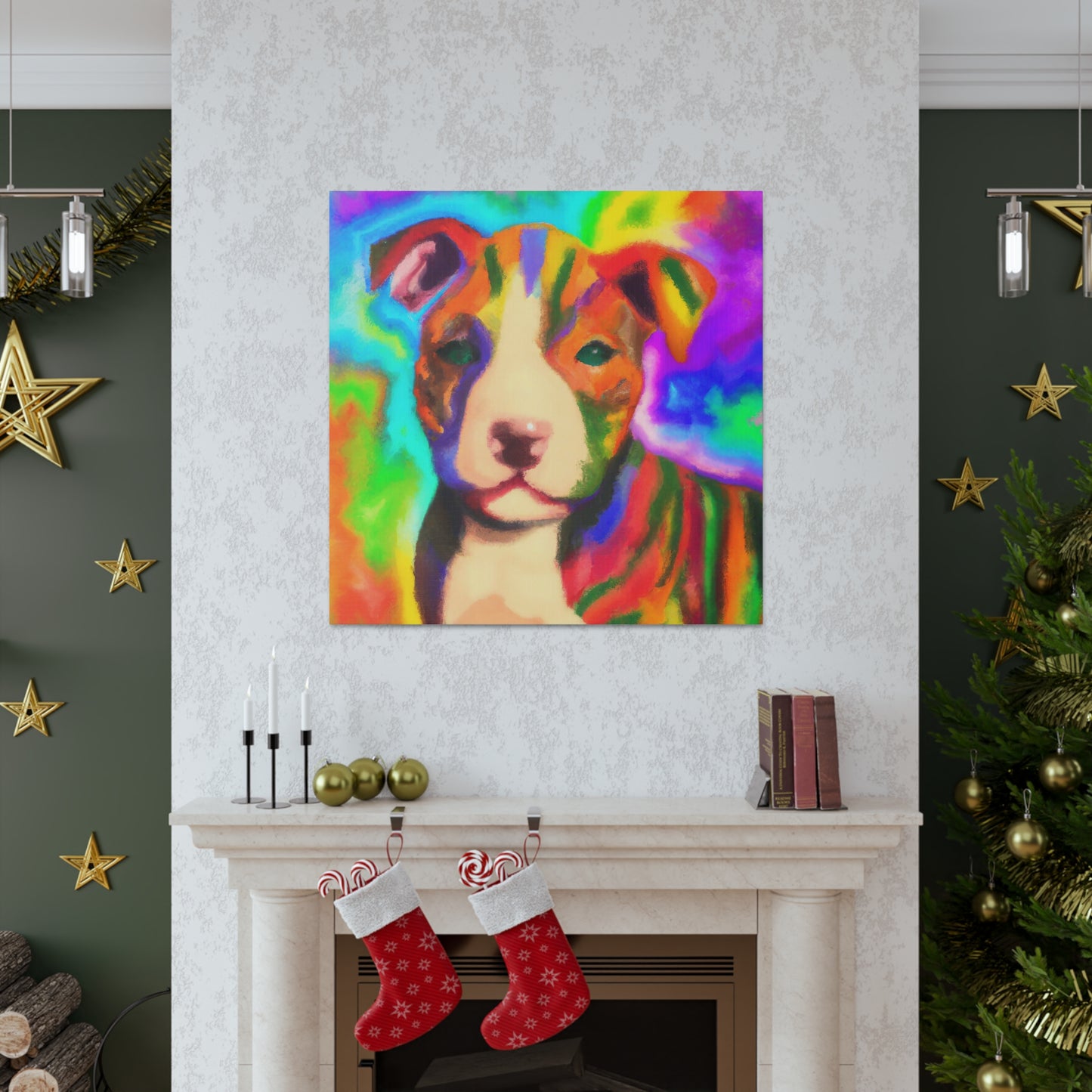 Countess Aurora Delacroix - Pitbull Puppy - Canvas