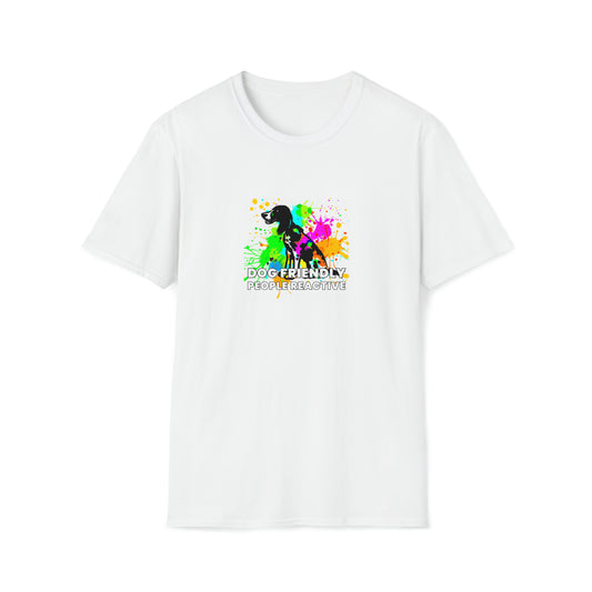 Ziggy Streetwear - "Dog Friendly, People Reactive" (colored swirl) Unisex Tee