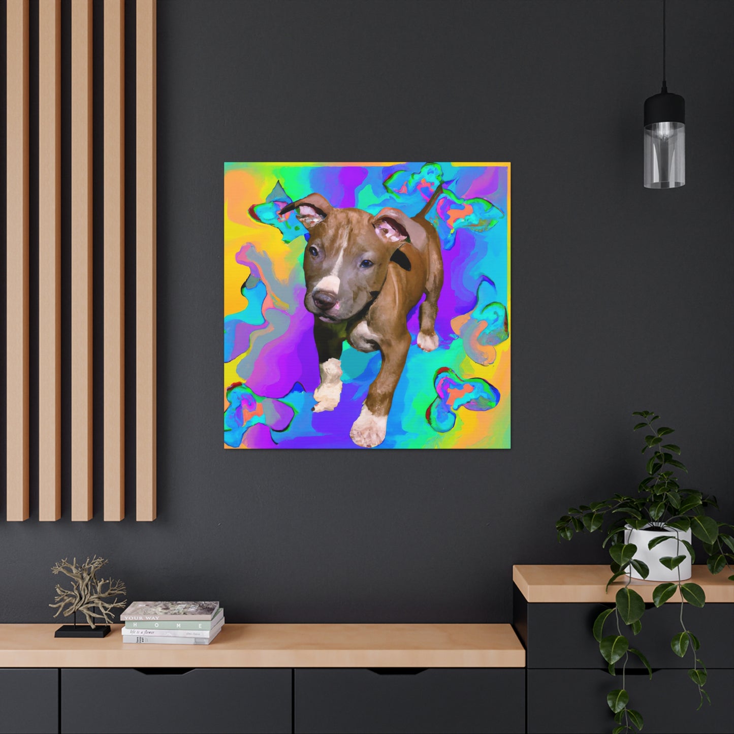 Kingston Sagely - Pitbull Puppy - Canvas