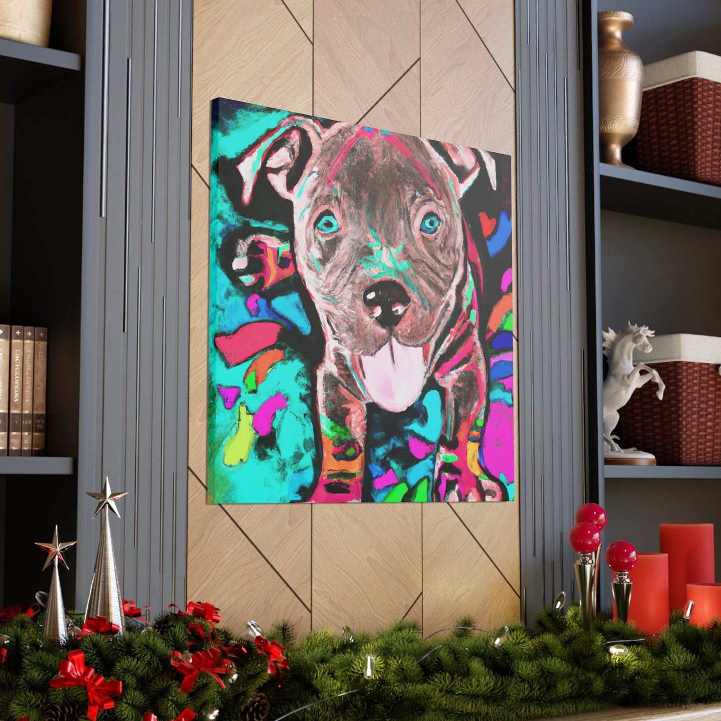 Princess Artemide of Florence - Pitbull Puppy - Canvas