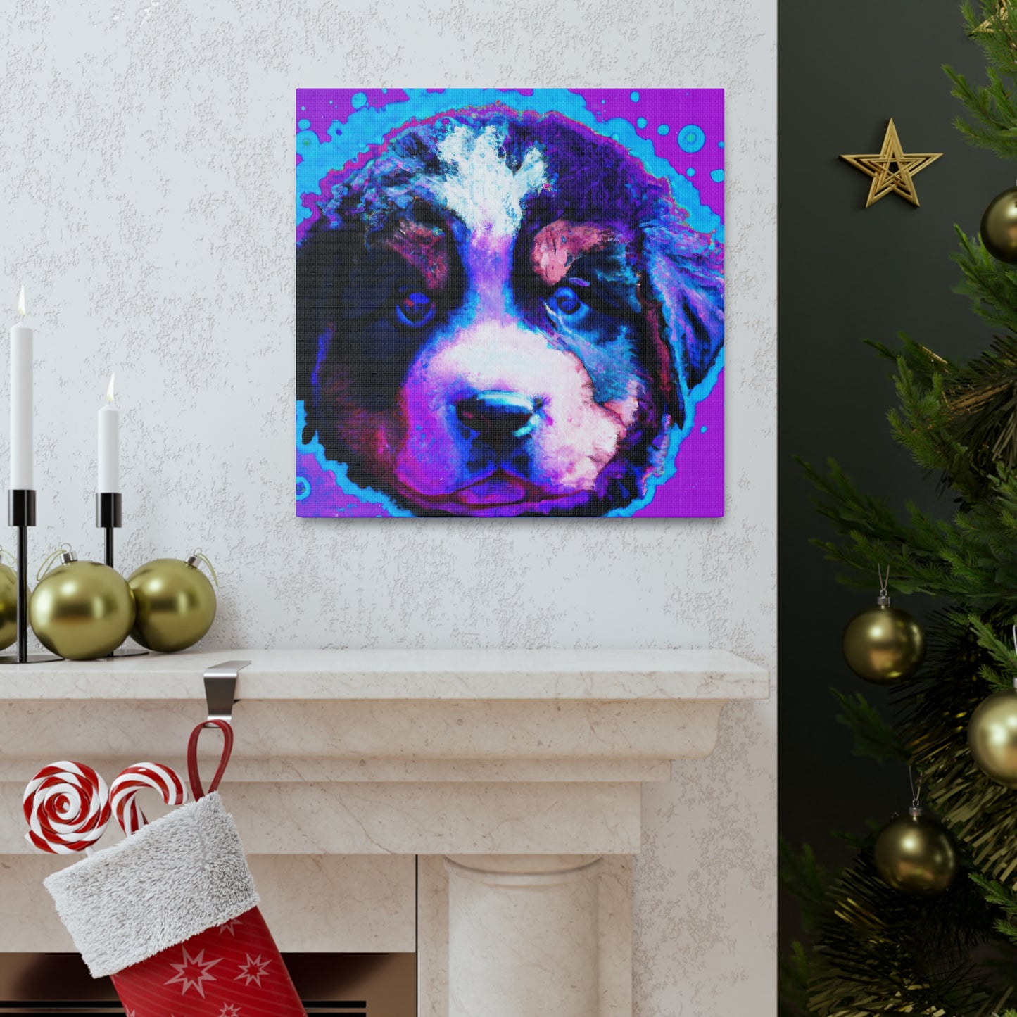 Queen Ellahanna of the Evercloaks - Bernese Mountain Dog - Canvas