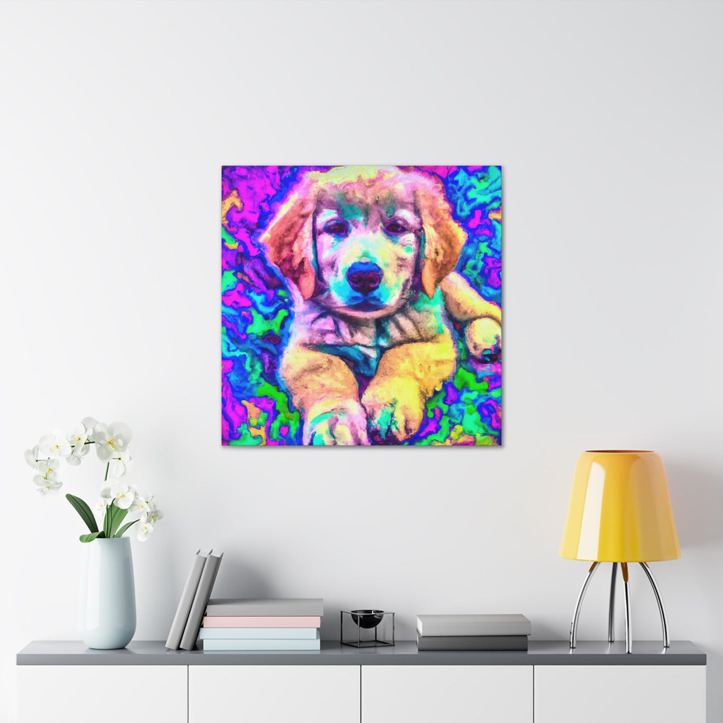 Baroness Adalva of Astana - Golden Retriever Puppy - Canvas