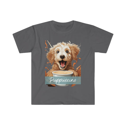 "Puppuccino" Excited Goldendoodle Unisex T-Shirt