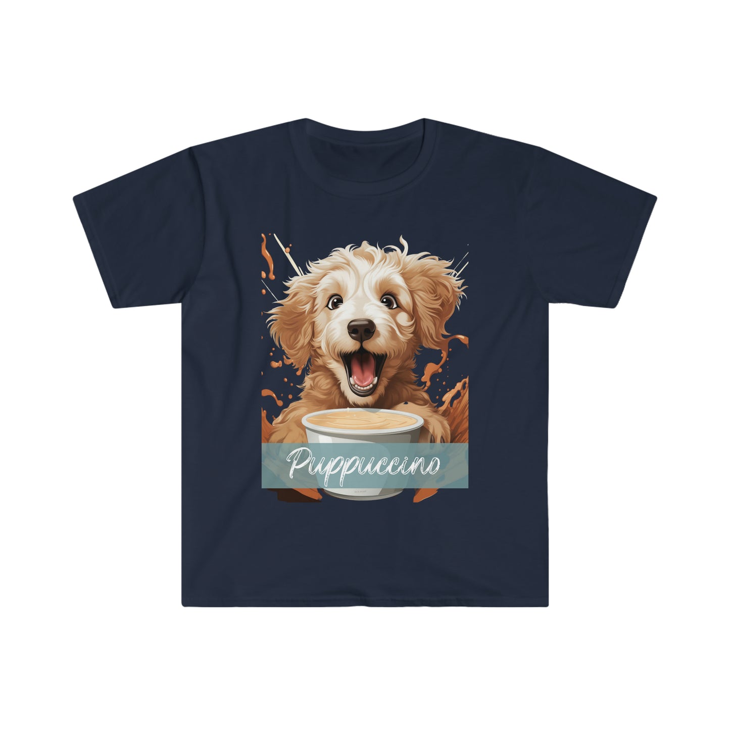"Puppuccino" Excited Goldendoodle Unisex T-Shirt