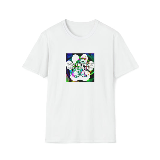 Maverick Streetwear - "Dog Friendly, People Reactive" (colored swirl) Unisex Tee