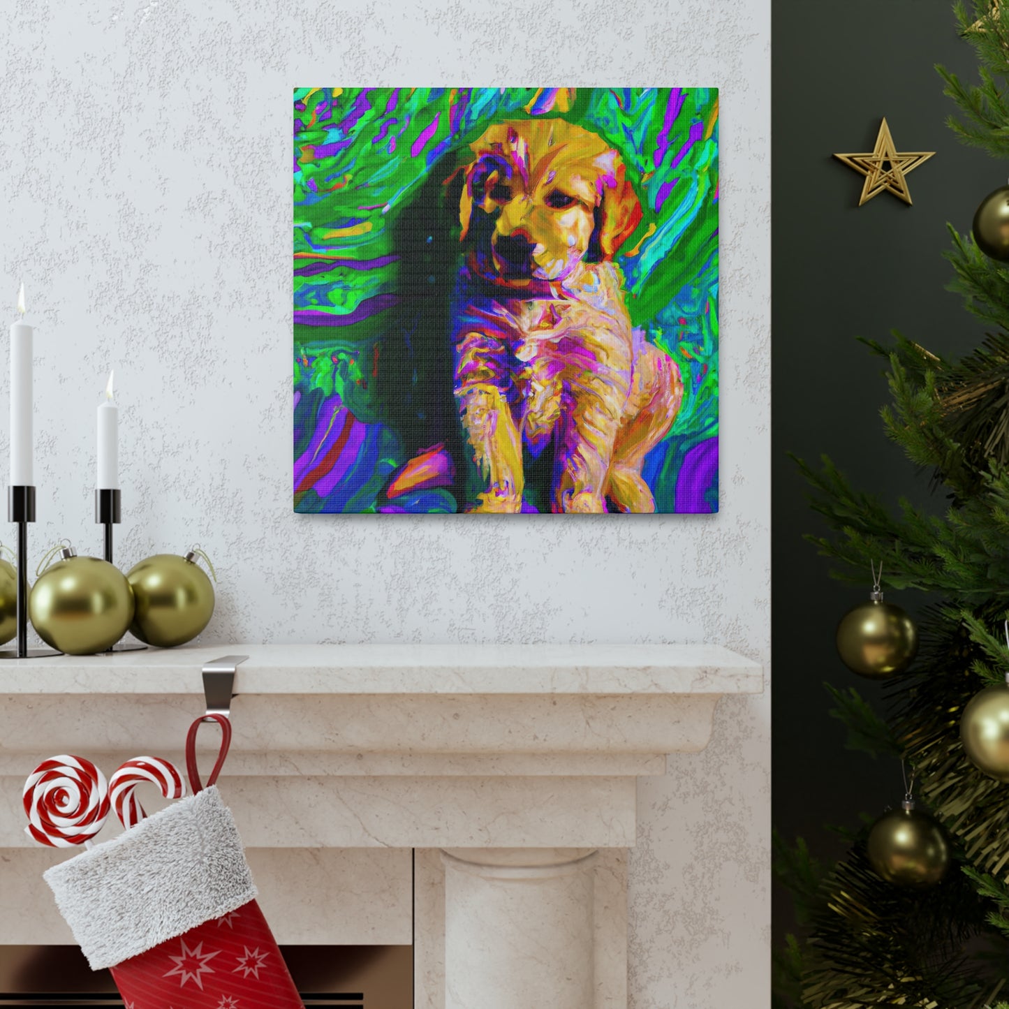 Kingston Remei de Becque - Golden Retriever Puppy - Canvas