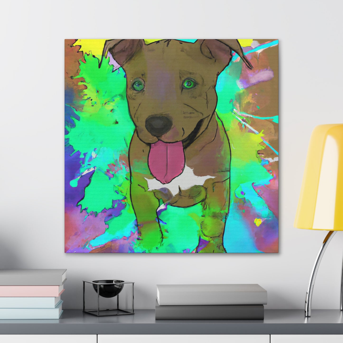 Kingston Viscounteau - Pitbull Puppy - Canvas