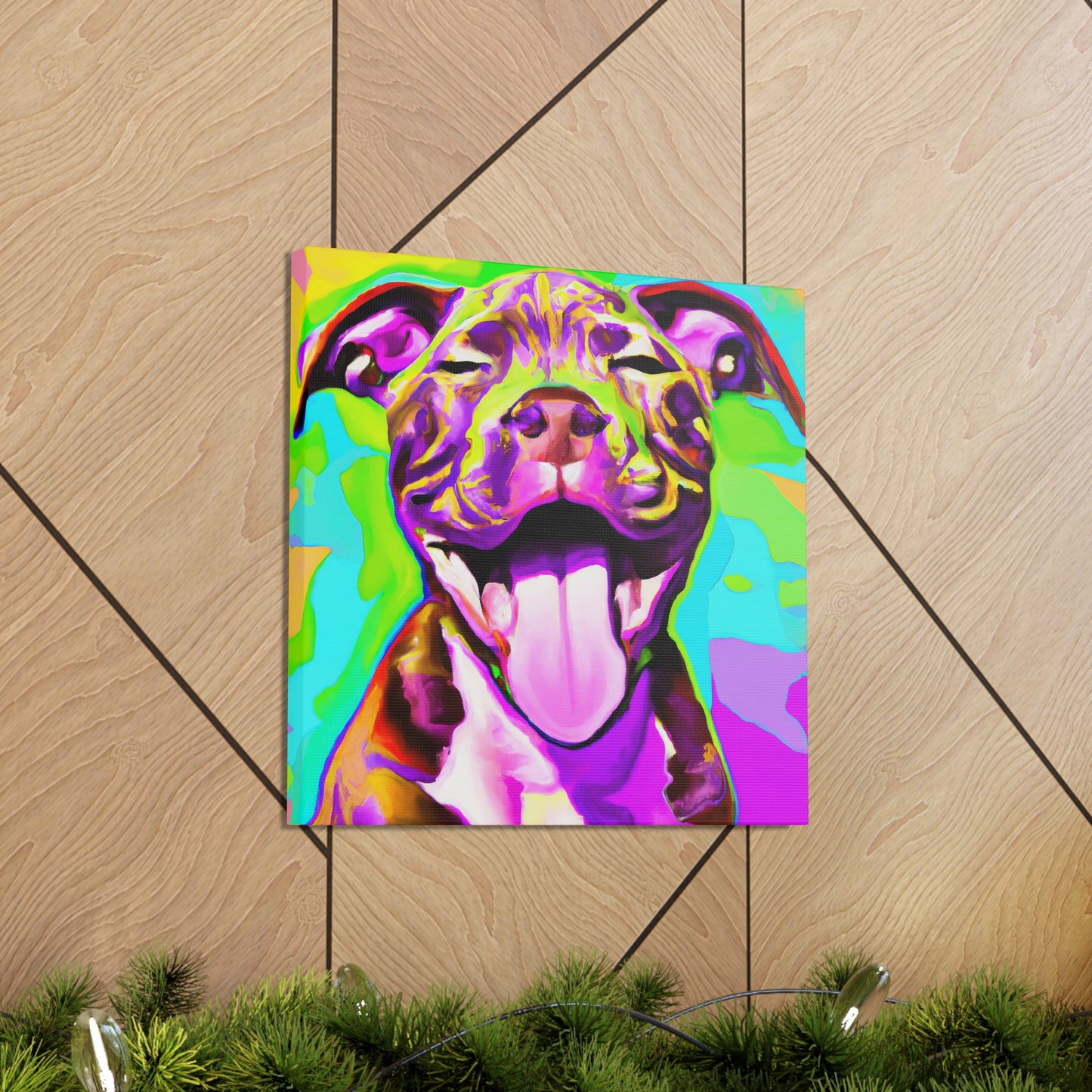 Prince Ianus Bailey the Second - Pitbull Puppy - Canvas