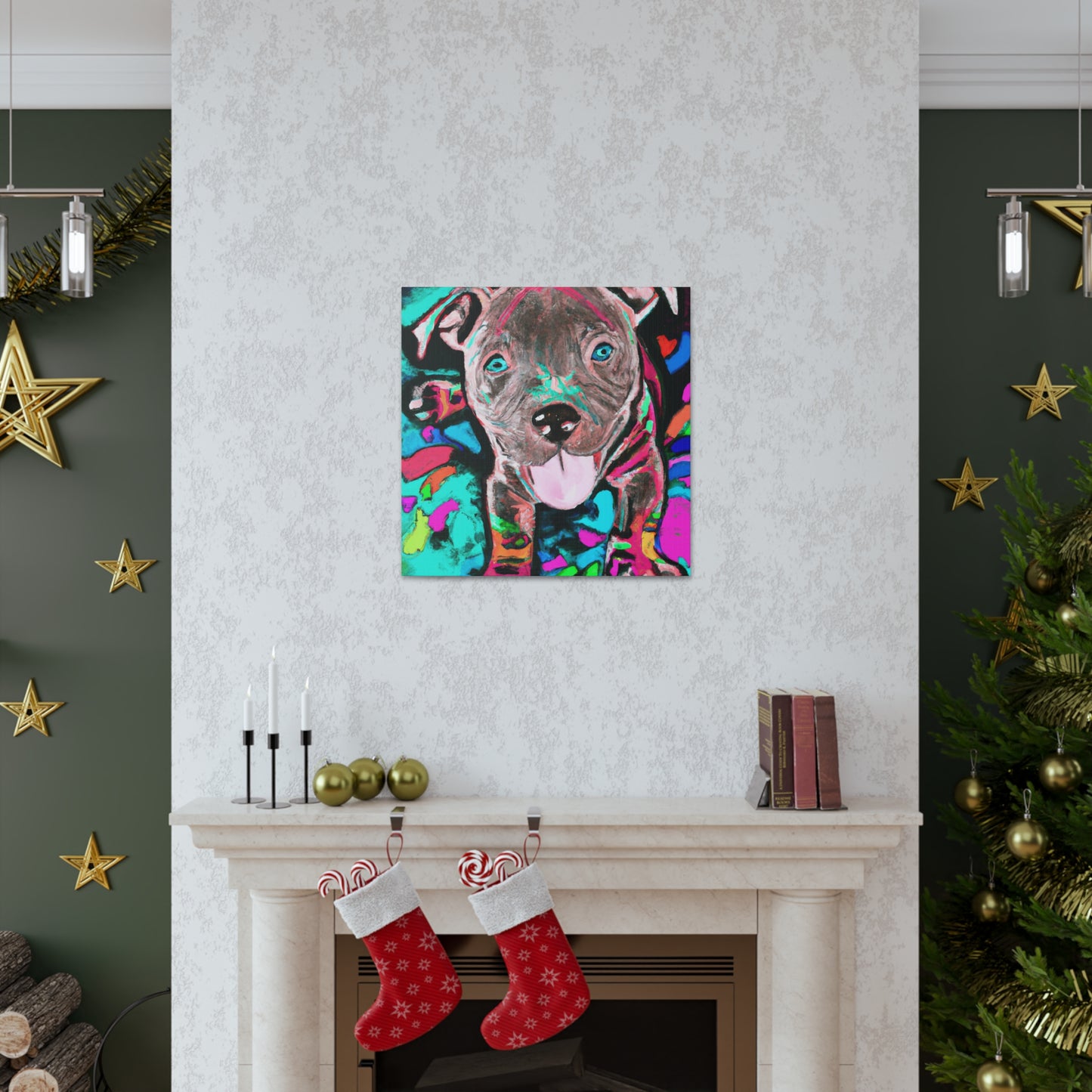 Princess Artemide of Florence - Pitbull Puppy - Canvas