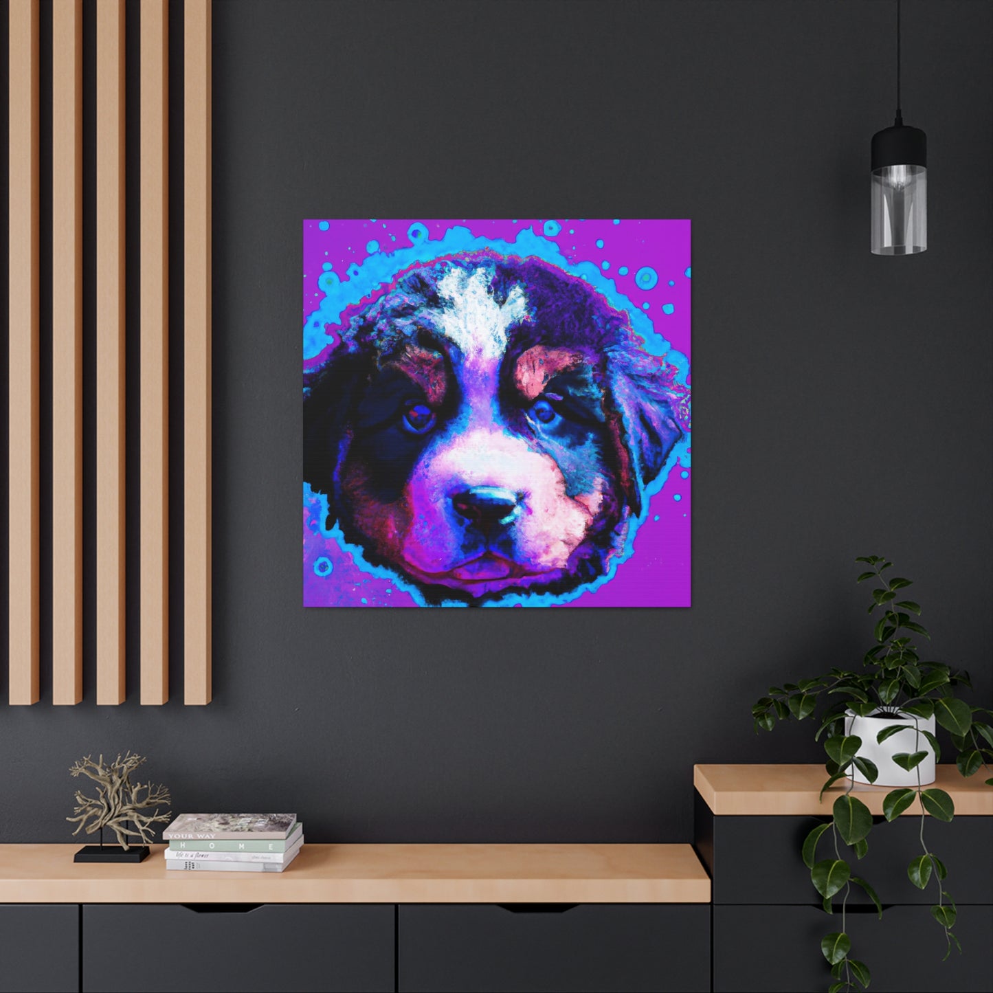 Queen Ellahanna of the Evercloaks - Bernese Mountain Dog - Canvas