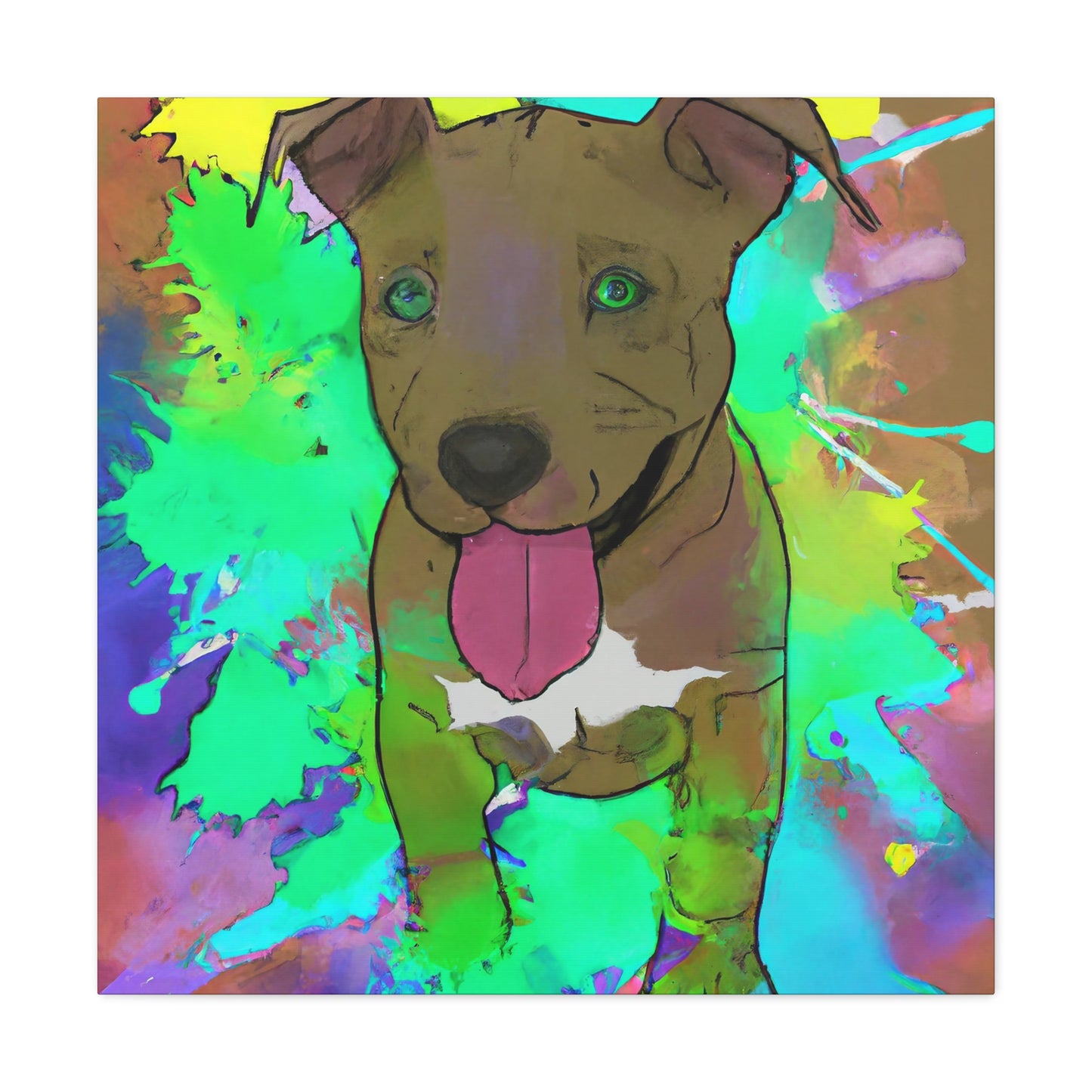 Kingston Viscounteau - Pitbull Puppy - Canvas